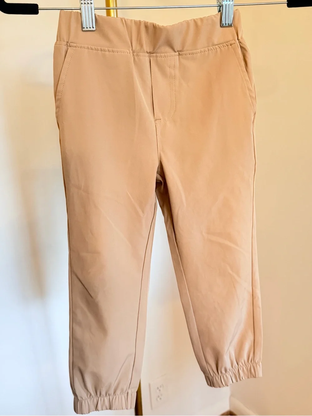 The Original Ben Sherman Boy’s Tan Elastic-Hem Khaki Joggers